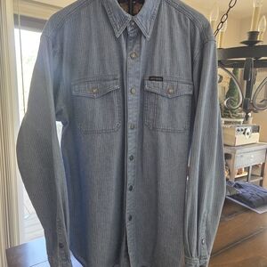 Harley-Davidson heavy cotton jean shirt jacket with snap buttons (L238)